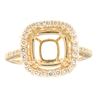 Image 1 : Genuine 14K Yellow Gold 0.6CTW Diamond Semi Mount Ring - REF-102M3F