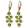 Image 1 : 5.32 ctw Peridot Earrings Jewelry 14KT Rose Gold