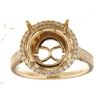 Image 1 : Genuine 14K Yellow Gold 0.41CTW Diamond Semi Mount Ring - REF-80X2Y