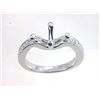 Image 1 : Genuine 14K White Gold 0.18CTW Diamond Semi Mount Ring - REF-60R5H
