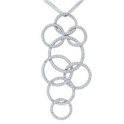 Genuine 1.73 TCW 14K White Gold Ladies Necklace - REF-201M5F