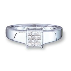 0.20CT Diamond Invisible 14KT Ring White Gold