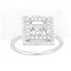 Image 1 : Genuine 14K White Gold 0.35CTW Diamond Semi Mount Ring - REF-45H6W