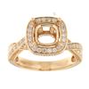 Image 1 : Genuine 14K Yellow Gold 0.86CTW Diamond Semi Mount Ring - REF-113Z8T