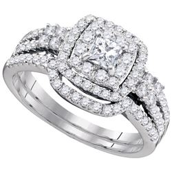 1.0CT Diamond Bridal 14KT Ring White Gold