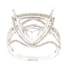 Image 1 : Genuine 14K White Gold 0.49CTW Diamond Semi Mount Ring - REF-77Z6T
