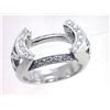 Image 1 : Genuine 18K White Gold 0.38CTW Diamond Semi Mount Ring - REF-166K7R