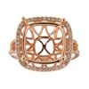 Image 1 : Genuine 14K Rose Gold 0.43CTW Diamond Semi Mount Ring - REF-70G3M