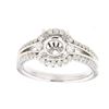 Image 1 : Genuine 14K White Gold 0.51CTW Diamond Semi Mount Ring - REF-85G6M