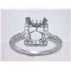 Image 1 : Genuine 14K White Gold 0.47CTW Diamond Semi Mount Ring - REF-61H8W