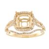 Image 1 : Genuine 14K Yellow Gold 0.48CTW Diamond Semi Mount Ring - REF-79A4X