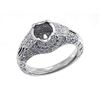 Image 1 : Genuine 18K White Gold 0.36CTW Diamond Semi Mount Ring - REF-110T5K