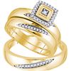 Image 1 : 0.20CT Diamond Trio Set 10KT Ring Yellow Gold