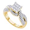 Image 1 : 1.0CT Diamond Invisible 14KT Ring Yellow Gold