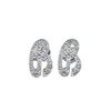 Image 1 : Genuine 14K White Gold 0.08CTW Diamond Earring - REF-23A2X