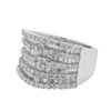Image 1 : Genuine 18K WhiteGold 1.87CTW Baguette Cocktail Ring - REF-256F2N
