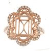 Image 1 : Genuine 14K Rose Gold 0.53CTW Diamond Semi Mount Ring - REF-77A2X