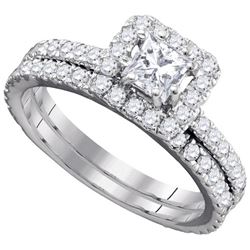 1.60CT Diamond Bridal 14KT Ring White Gold