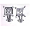 Image 1 : Genuine 14KWhite Gold 0.22CTW Diamond Semi-Mount Earrings - REF-61G8M