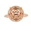 Image 1 : Genuine 14K Rose Gold 0.31CTW Diamond Semi Mount Ring - REF-67F2N