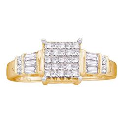 0.50CT Diamond Invisible 14KT Ring Yellow Gold