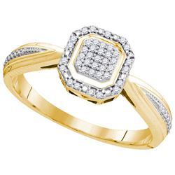 0.10CT Diamond Micro-Pave 10KT Ring Yellow Gold