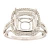 Image 1 : Genuine 14K White Gold 0.51CTW Diamond Semi Mount Ring - REF-87G7M