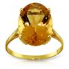 Image 1 : 6 ctw Citrine Ring Jewelry 14KT Yellow Gold