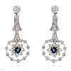 Image 1 : Genuine 1.06 TCW 14K White Gold Ladies Earring - REF-103Y9Z