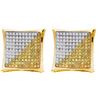 Image 1 : 0.25CT Diamond Micro-Pave 14KT Earrings Yellow Gold