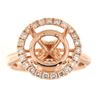 Image 1 : Genuine 14K Rose Gold 0.61CTW Diamond Semi Mount Ring - REF-78Z7T