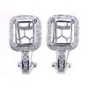 Image 1 : Genuine 14KWhite Gold 0.84CTW Diamond Semi-Mount Earrings - REF-109N6A