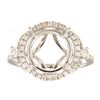 Image 1 : Genuine 14K White Gold 0.65CTW Diamond Semi Mount Ring - REF-94F2N