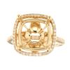 Image 1 : Genuine 14K Yellow Gold 0.33CTW Diamond Semi Mount Ring - REF-84M3F