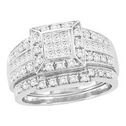 1CT Diamond Invisible 14KT Ring White Gold