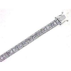 Genuine 14K White Gold 8.64CTW Diamond Bracelet - REF-1122Y3Z