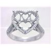 Image 1 : Genuine 14K White Gold 0.28CTW Diamond Semi Mount Ring - REF-51K2R