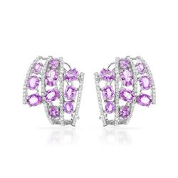 Genuine 0.9 TCW 18K White Gold Ladies Earring - REF-285W6G