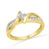 Image 1 : 0.20CT Diamond Bridal 10KT Ring Yellow Gold