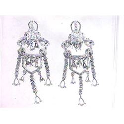 Genuine 14KWhite Gold 1.61CTW Diamond Semi-Mount Earrings - REF-234K8R