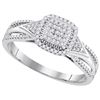 Image 1 : 0.02CT Diamond Micro-Pave 10KT Ring White Gold