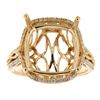 Image 1 : Genuine 14K Yellow Gold 0.52CTW Diamond Semi Mount Ring - REF-86A8X