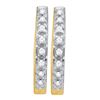 Image 1 : 0.10CT Diamond Hoops 10KT Earrings Yellow Gold