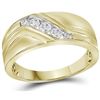 Image 1 : 0.35CT Diamond Mens 10KT Ring Yellow Gold
