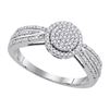 Image 1 : 0.20CT Diamond Micro-Pave 10KT Ring White Gold
