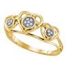 Image 1 : 0.03CT Diamond Micro-Pave 10KT Ring Yellow Gold