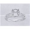Image 1 : Genuine 14K White Gold 0.24CTW Diamond Semi Mount Ring - REF-50G9M