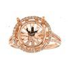 Image 1 : Genuine 14K Rose Gold 0.41CTW Diamond Semi Mount Ring - REF-76W8G