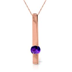 0.25 ctw Amethyst Necklace Jewelry 14KT Rose Gold