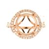 Image 1 : Genuine 14K Rose Gold 0.67CTW Diamond Semi Mount Ring - REF-94A2X